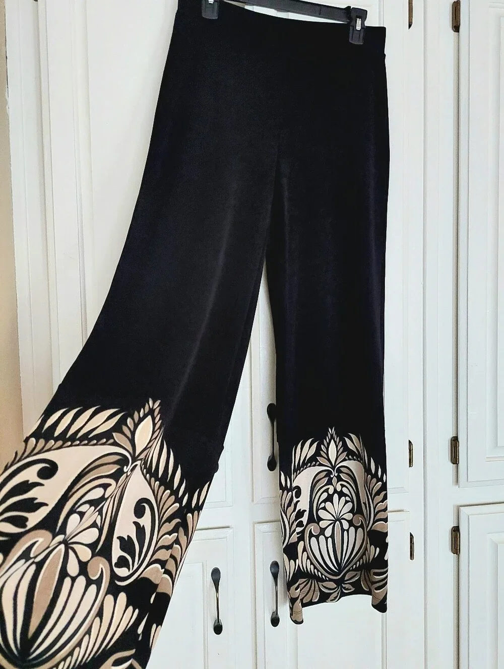 Chico's Travelers Wide-Leg Border Print Pants Size 0T (S/US 2-4)